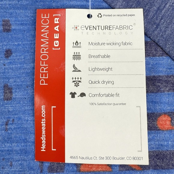 Headsweats Eventure Women's XL Blue Floral 1/2 Zip Performance‎ NWT - Picture 9 of 9